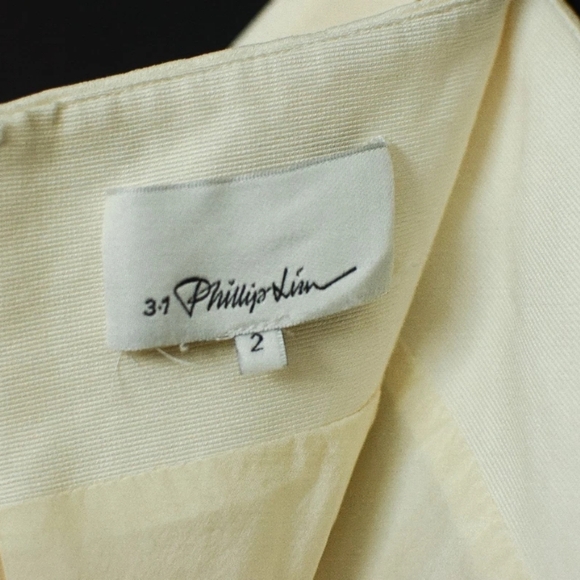 3.1 Phillip Lim Wide Leg Pants High Waisted Ivory Silk Lined Size 2 - Picture 8 of 11